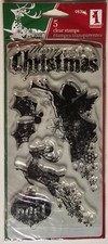 Inkadinkado Clear Stamp Set, Christmas Silhouettes
