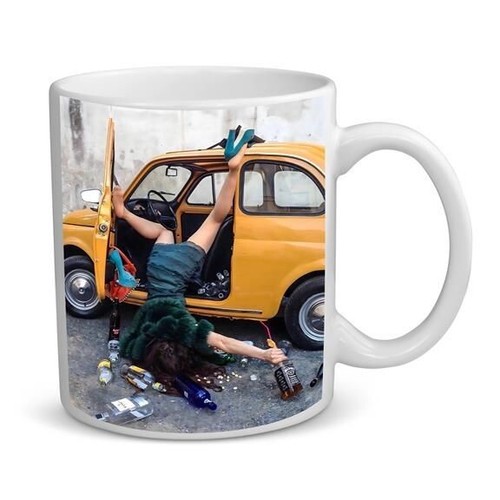 Party girl drunk - girl, coffee