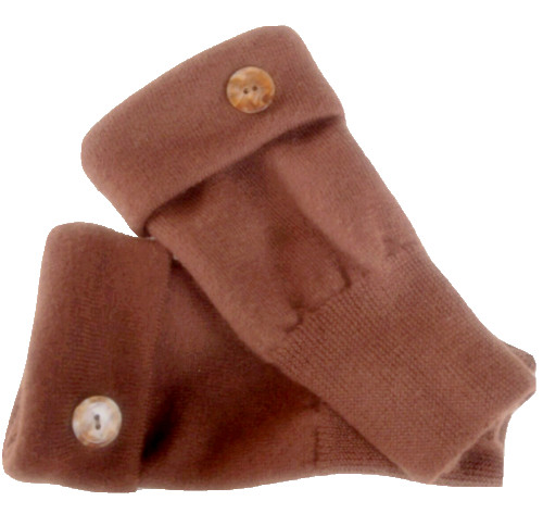 Fingerless gloves brown - gloves, 100%