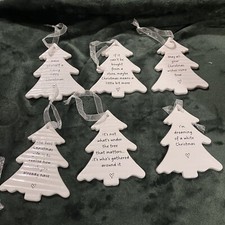Ceramic tree hanging plaques - ceramic,