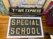 NY NYC BUS TROLLEY ROLL SIGN