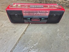 Sony Cfs-220l Portable Tape Deck Radio Retro Red Vintage