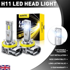 AUXITO 2x H11 H8 H9 LED Headlight Bulbs Kit 6500K White Super Bright Headlamp Uk