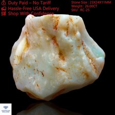 26.00 Cts Australian Fire Opal Loose Rough Healing Gemstone Natural 23x24x11 mm