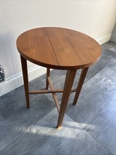 Vintage Poul Hundevad Small Teak Round Side Table Folding Danish 1960s 