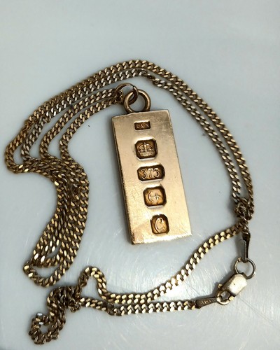 Vintage 1977 9ct gold ingot - gold,