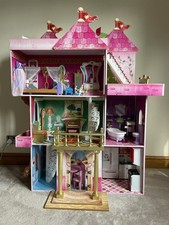 KIDKRAFT Storybook Mansion Three-Storey Wooden Dolls House for 12” Dolls Barbie