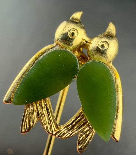Vintage green jade - vintage, kissing