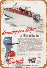 METAL SIGN - 1954 Evinrude