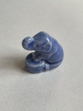 Wade Whimsie Circus Elephant Standing Blue 1978-79 Perfect Condition