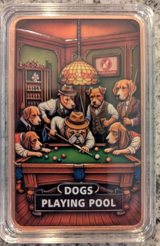 Dogs playing pool 5oz - dogs,