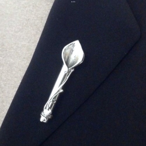Sterling silver corsage flower - silver,