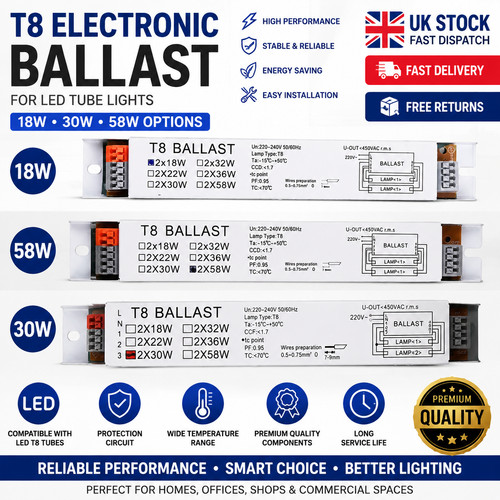 Electronic ballast 2x18w - electronic,