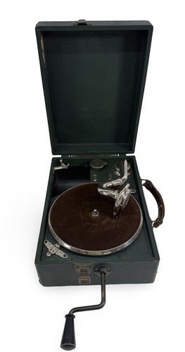 Vintage portable gramophone - portable, in
