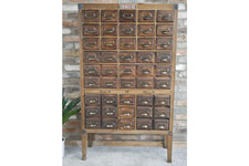 Wooden Vintage Style Multi Drawer crafter collector Storage Cabinet Drawers