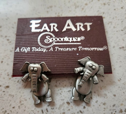 Vintage pewter elephant - pewter,