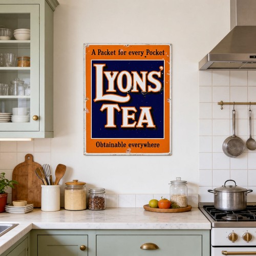 Vintage lyons tea - lyons, metal