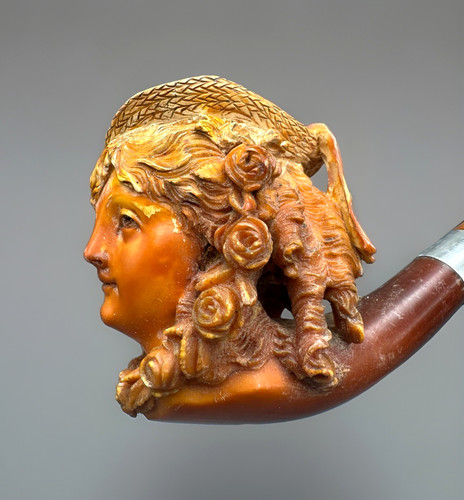 Antique meerschaum pipe hand - meerschaum,