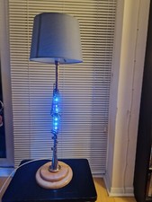 Antique metal Clarinet Table Lamp on wooden base Unique innovative design.
