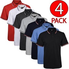 4 Pack Mens Polo Shirt Short