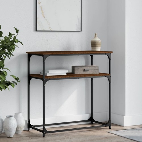 Console table brown - table, oak