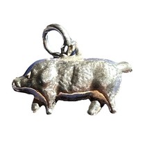 Silver pig animal souvenir - silver,
