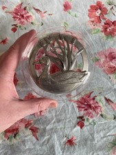80s pewter glass potpourri - glass,
