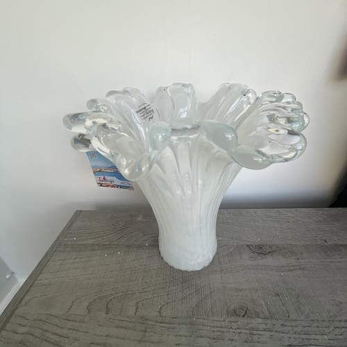 New murano art glass ruffled - art,