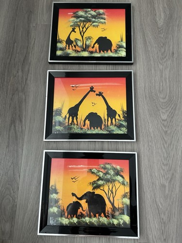 Set sunset elephant - set,