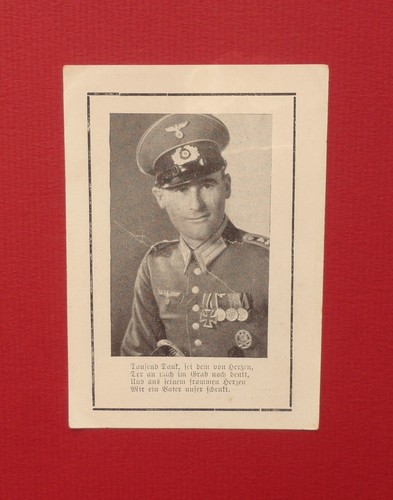 German death card sergeant - card,