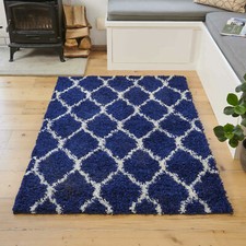 Royal Navy Blue Shaggy Rugs