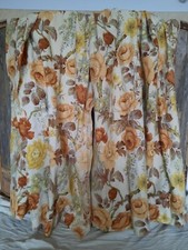 Vintage SANDERSON yellow rose Floral Curtains Shabby Chic W102cm D110cm fabric