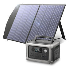 ALLPOWERS 600W 299Wh Portable Power Station with 100W Solar Panel Camping Trip
