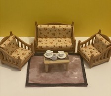 sylvanian families ￼ Living Room Sofa Set Tea Table And Rug￼￼￼￼￼ /Accessories￼