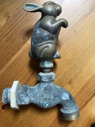 Brass garden rabbit spigot - garden,