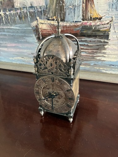 Antique lantern clock brass - antique,