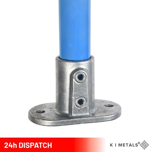 Galvanised key clamp handrail - galvanised,