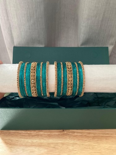 Indian style teal gold - indian,