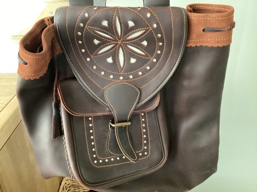 Spanish brown leather large
