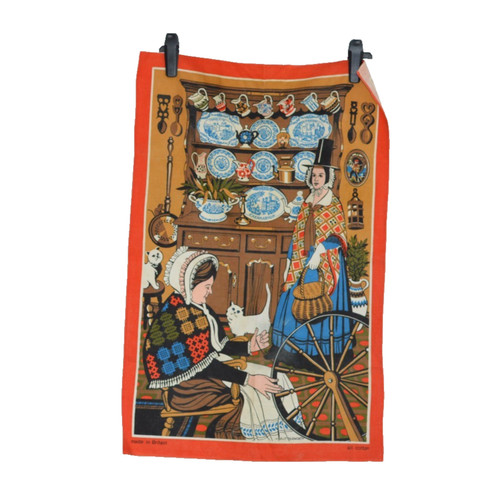 Vintage 100 cotton tea towel - cotton,