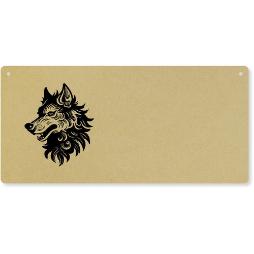 Tribal wolf head large - 'tribal,