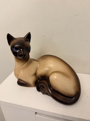 Vintage siamese cat ceramic - vintage,