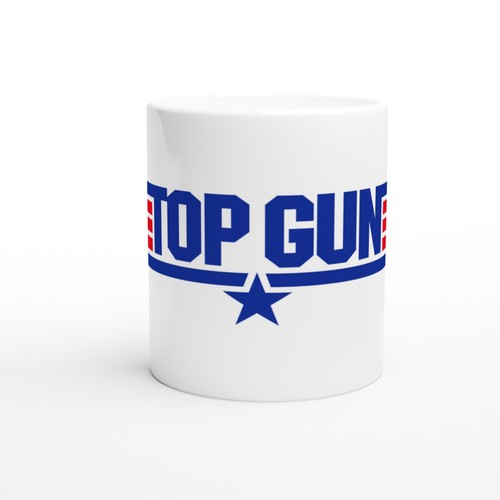 Top gun movie inspired white - gun,