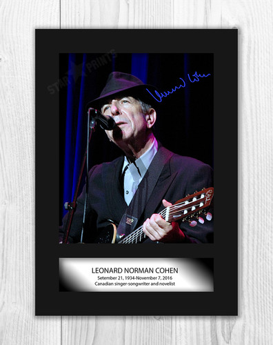 Leonard cohen signed - a4,