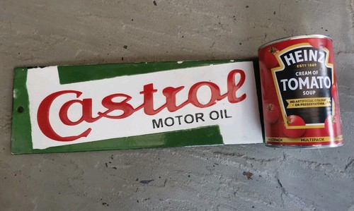 Porcelain enamel sign castrol - enamel,