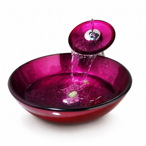 Artistic glass vessel sink - glass,