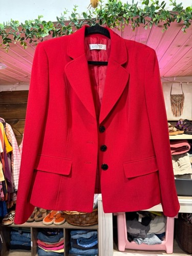 Red vintage kasper blazer - kasper,