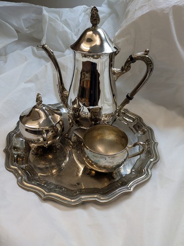 Silver plated tea pot - plated, sugar