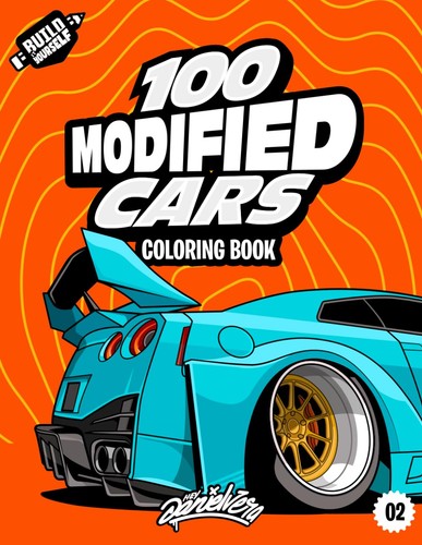 100 modified cars colouring - 100,
