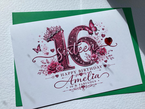 Personalised 16th birthday - 16th,